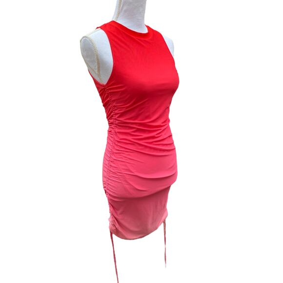 BB Dakota Steve Madden Deep Skies Dress Bodycon Sleeveless Ombre Hibiscus Small - Picture 8 of 14